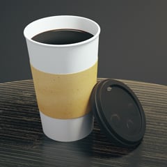 Paper Coffee Cup on table